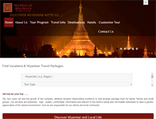 Tablet Screenshot of mandalayholidays.com